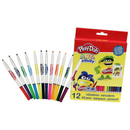 PLAY DOH 12 COLORS FELT-TIP PEN IN PAPER BOX 5 MM